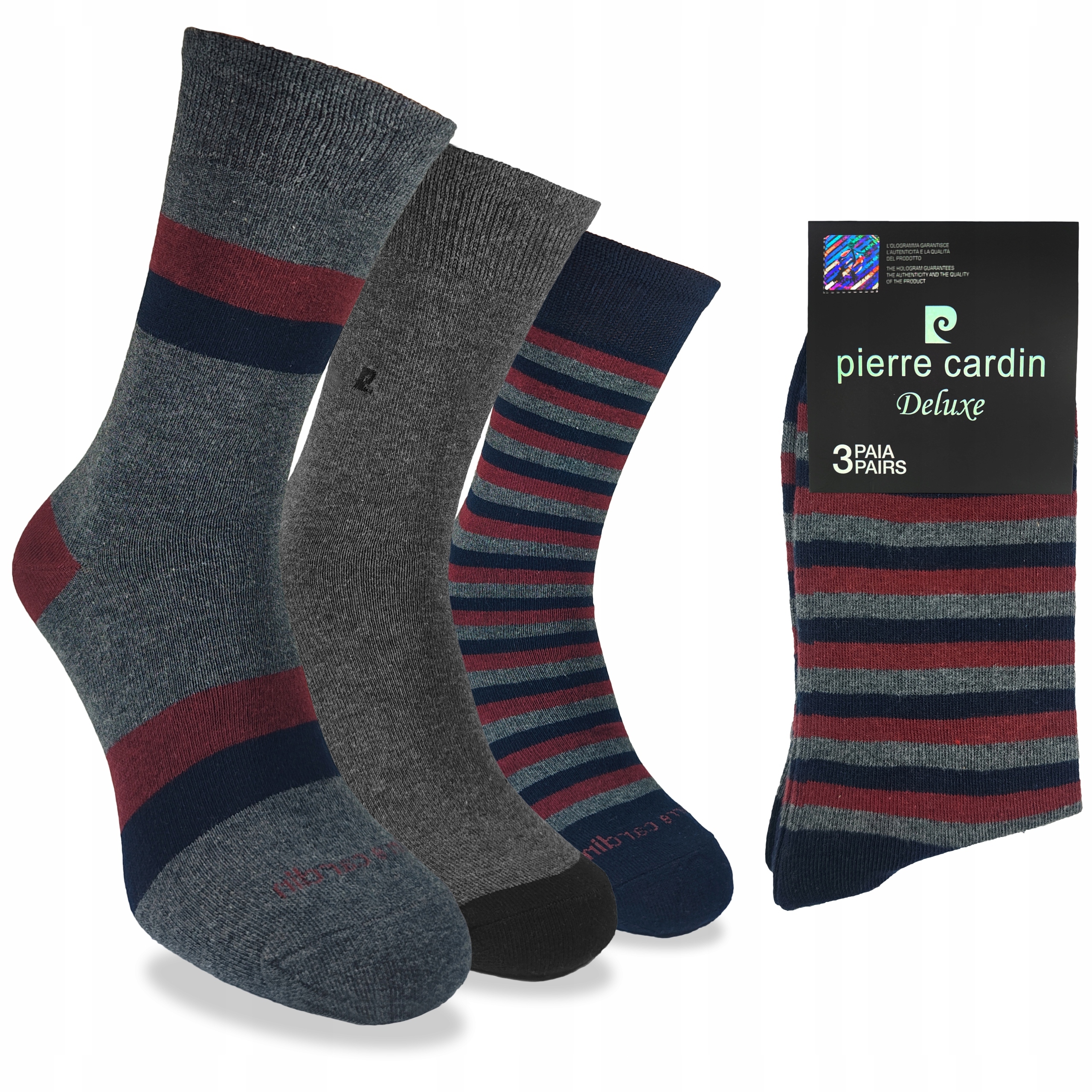 Pierre Cardin pánské ponožky Oblekové dlouhé 3-BALENÍ 39-42