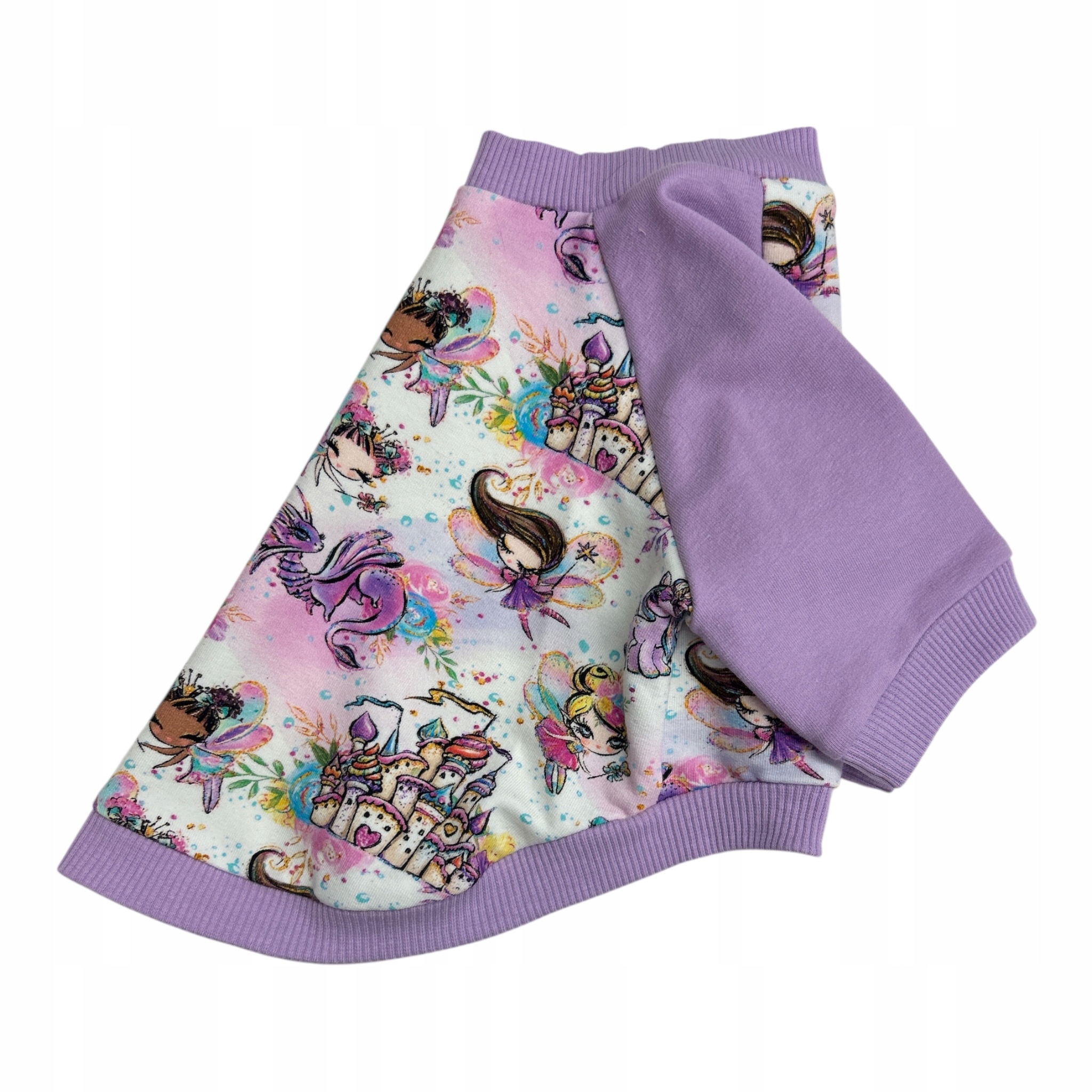 Levně Mikina pro psa s ozdobným raglánovým rukávem Víly velikost XL