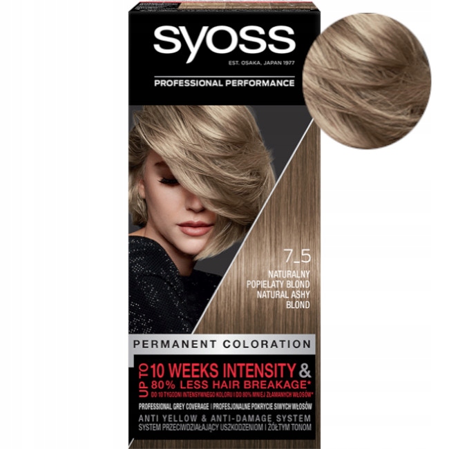 

Syoss Farba Salonplex 7-5 Naturaln Popielaty Blond