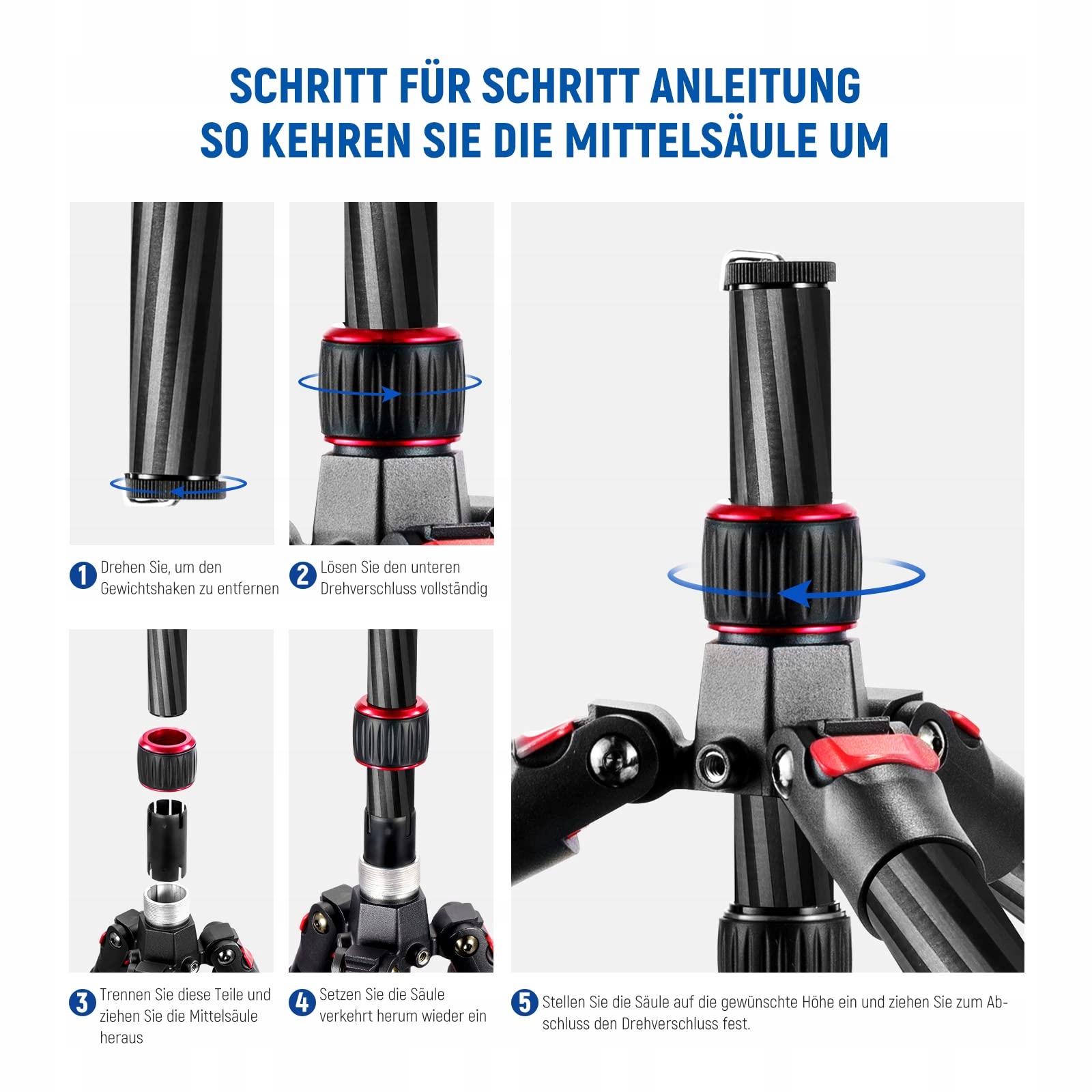 NEEWER Statyw Podróżny Z Włókna Węglowego 360° Głowica Kulowa Monopod — miniatura 4