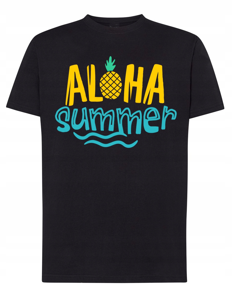 

T-Shirt męski wakacyjny nadruk Aloha Summer r.L