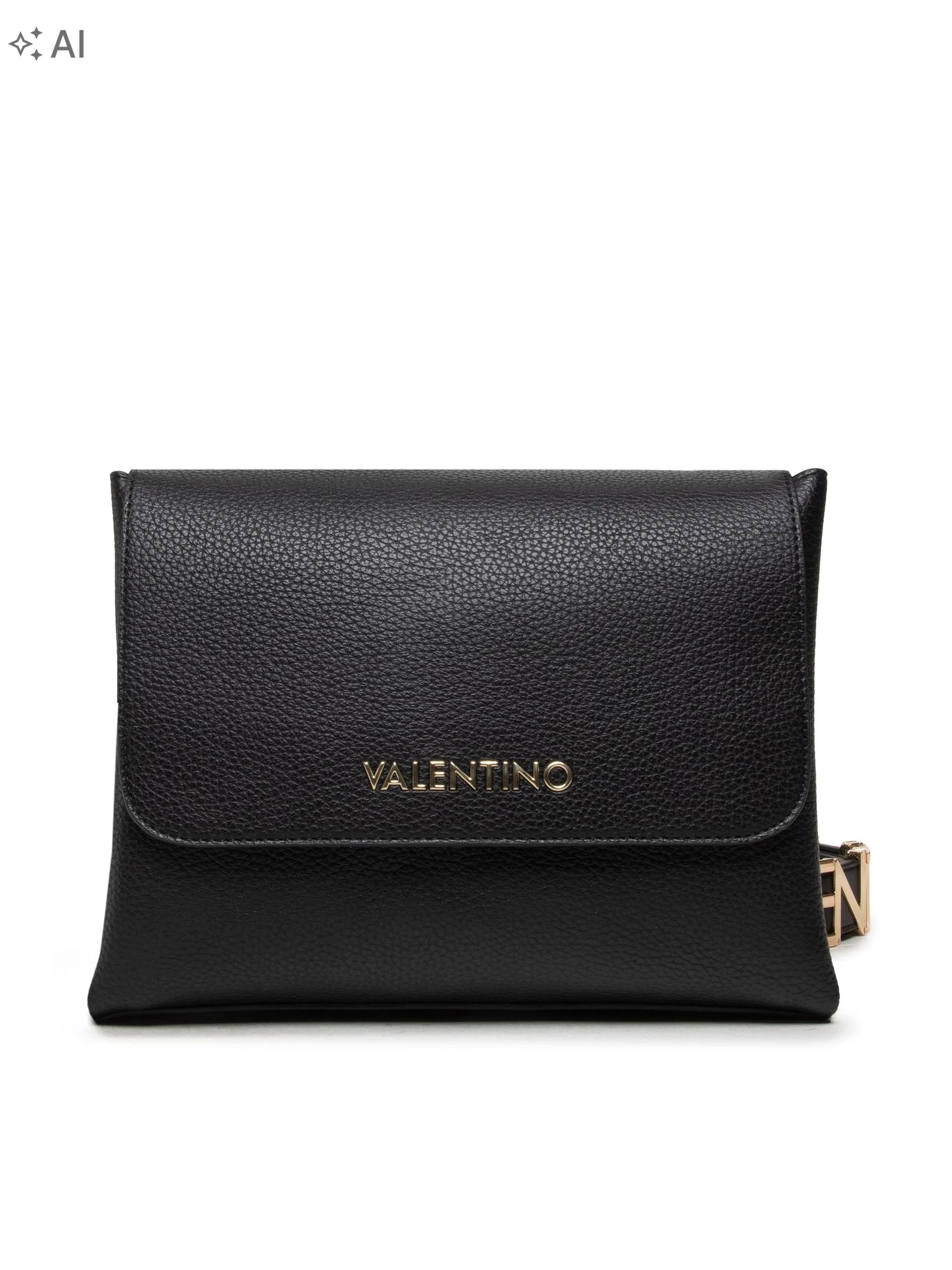 Valentino Černá Klasická Taška S Logem A Zlatým Kováním 26x19,5x12 cm 6OA