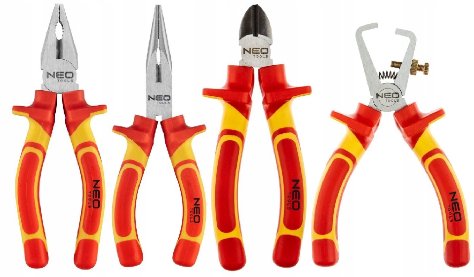 Neo Tools Sada Kleští Pro Elektrikáře 1000V CrV Kombinačky Kleště