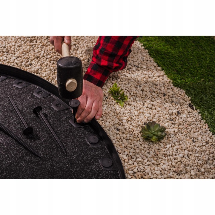 OBRZEŻE OBRZEŻA TRAWNIKOWE OGRODOWE PLASTIKOWE TWORZYWO 30m +60szt KOTWY Kolor czarny