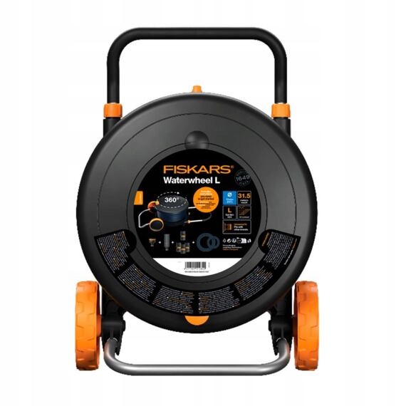 Fiskars 1071670 vozík s bubnom hadica 1/2", 31,5m, horizontálne prevedenie