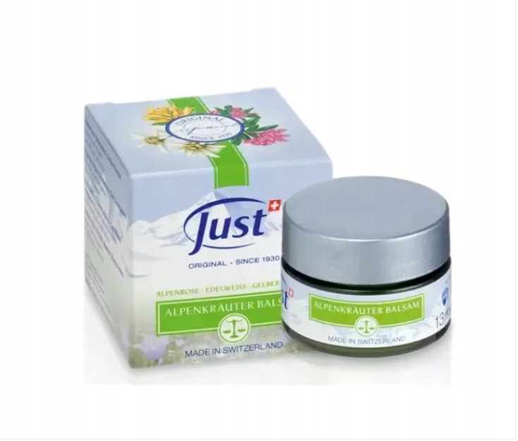 Just Balsam Z Alpejskich Ziół Przeciwbólowy ,infekcja, Przeziębienie 13ML