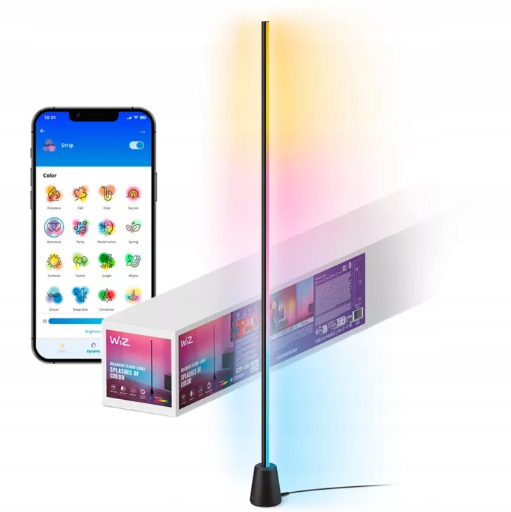 Led Stojacia Lampa Herná Rgbic Gradient 135cm Smart WiFi Aplikácia WiZ
