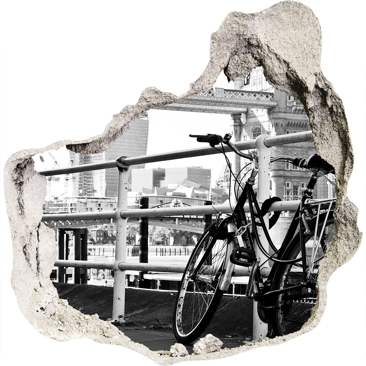 

Fototapeta dziura na ścianę 3d Rower w Londynie