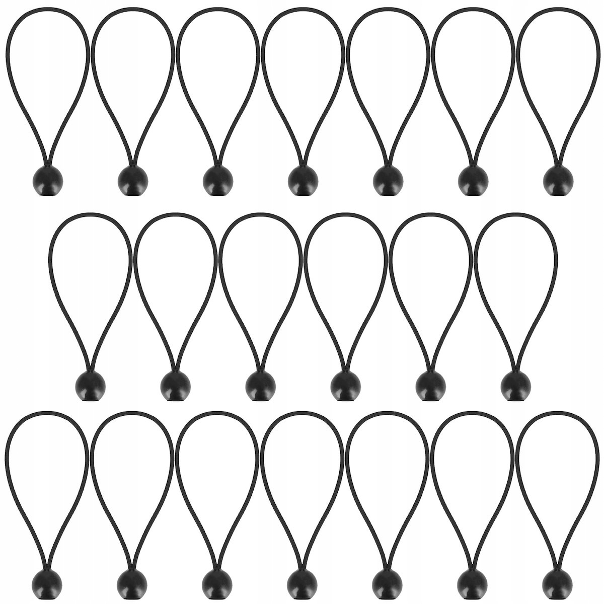 ZESTAW GUM Z KULKĄ 20x DO MOCOWANIA PLANDEKI MOCOWANIE NACIĄG PLANDEK GUMA EAN (GTIN) 5907719452913