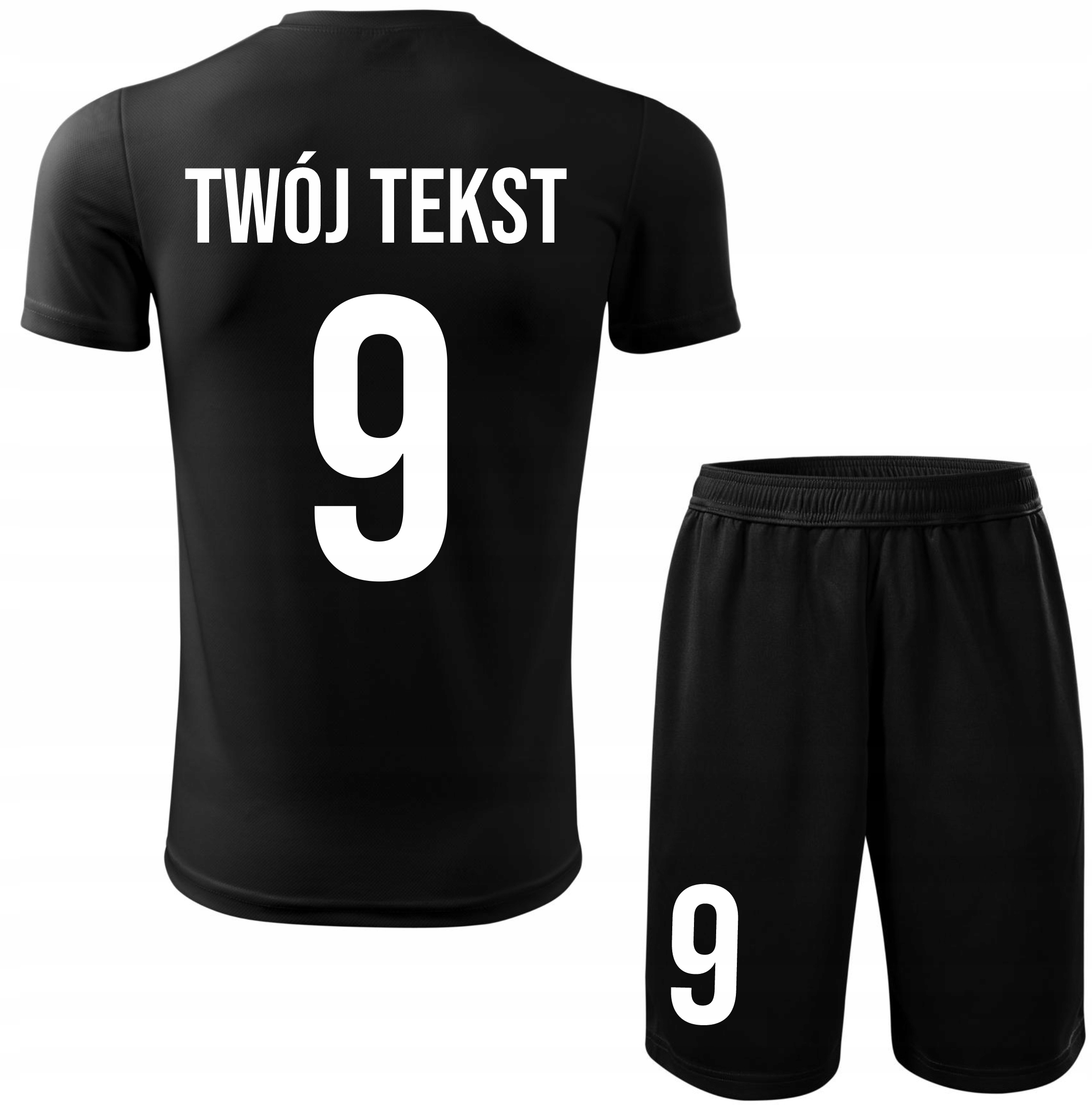 Strój piłkarski Własny Napis i Numer komplet sportowy Z Nadrukiem na Wf 146