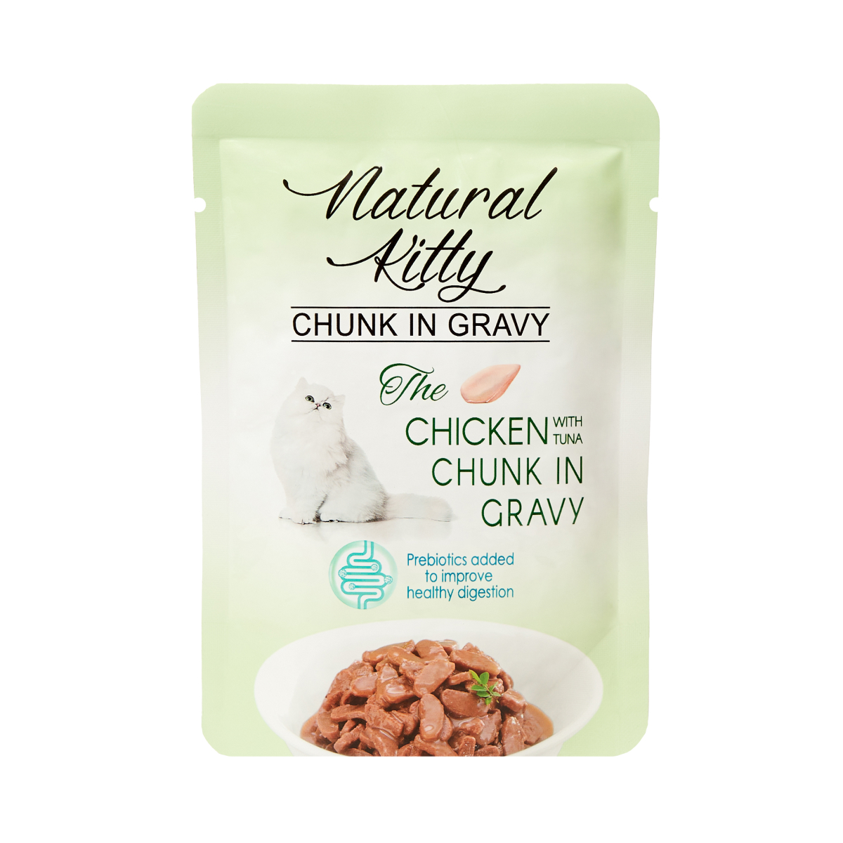 Natural Kitty Premium mokra karma dla kota kawałki kurczak tuńczyk 24x85g