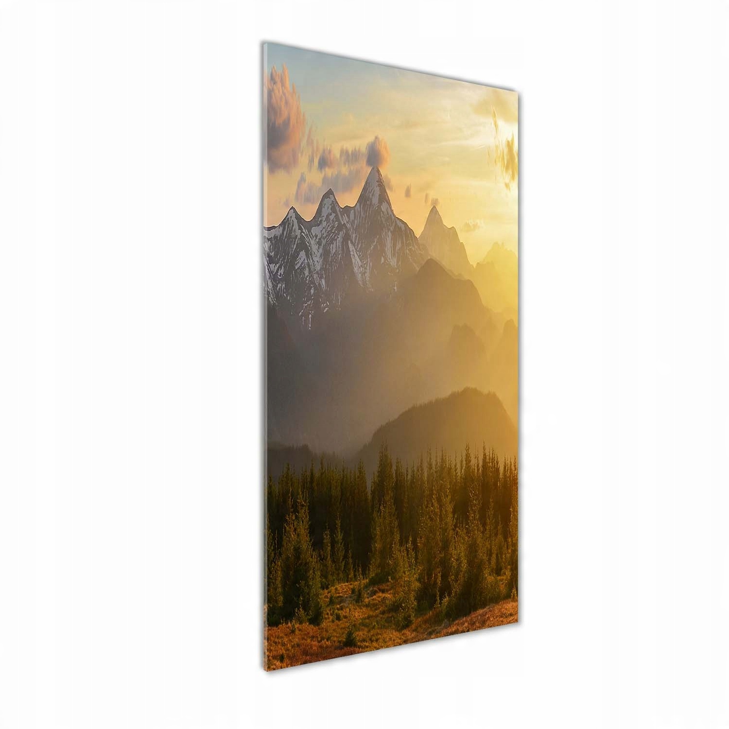 

Foto obraz akrylowy Zachód słońca góry 50x125 cm