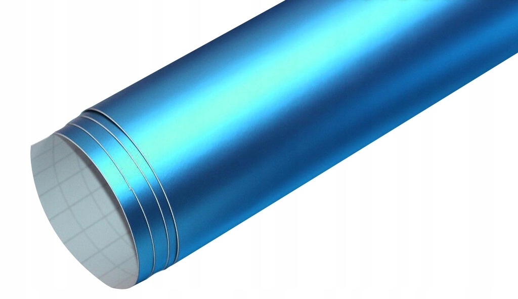 FOLIA BŁĘKITNA SATYNA 20m PERŁA CHROM MAT SAMOCHODOWA NIEBIESKA OKLEINA Długość (cm) 2000 cm