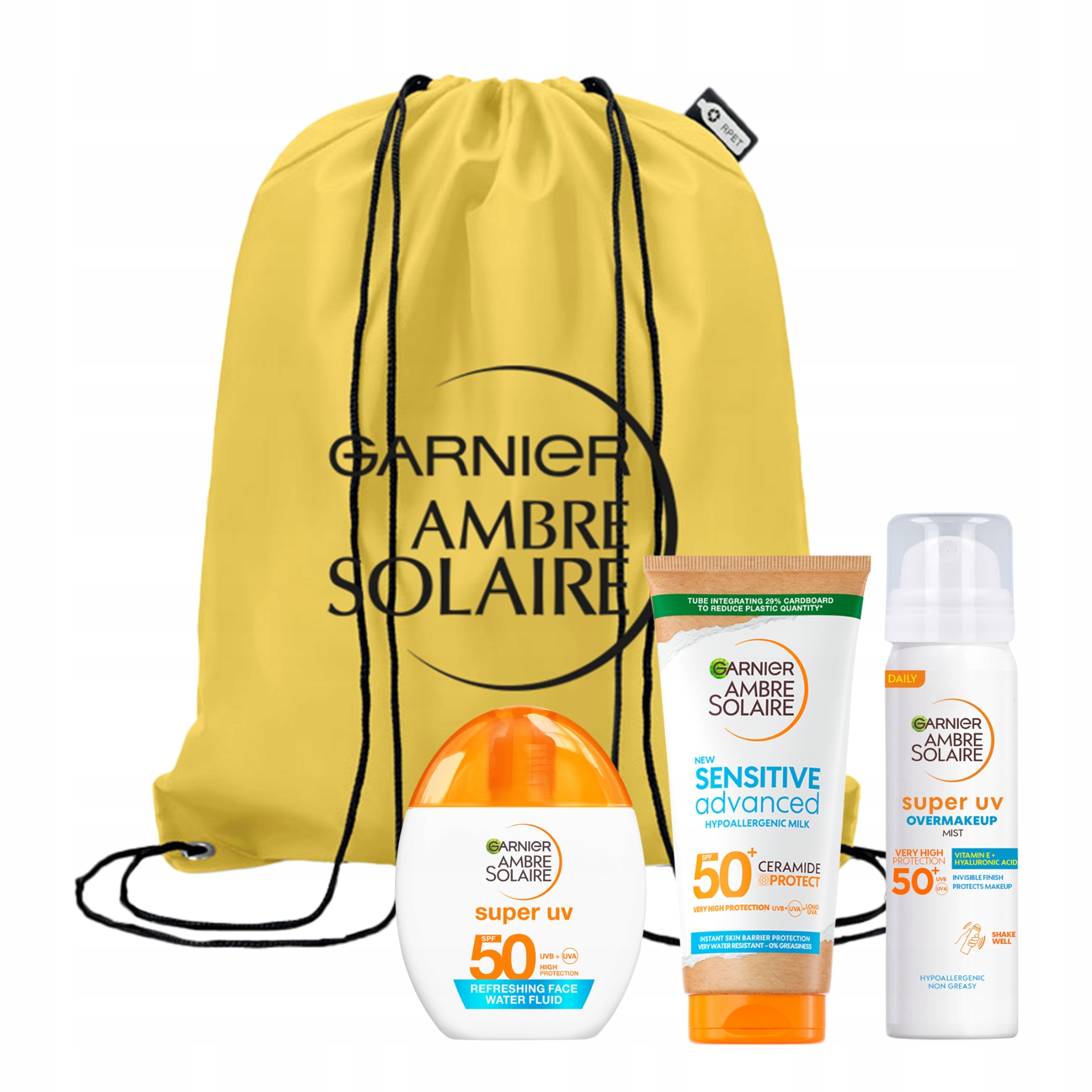 Zestaw Garnier Ambre Solaire Balsam Mleczko do Ciała Mgiełka SPF50+