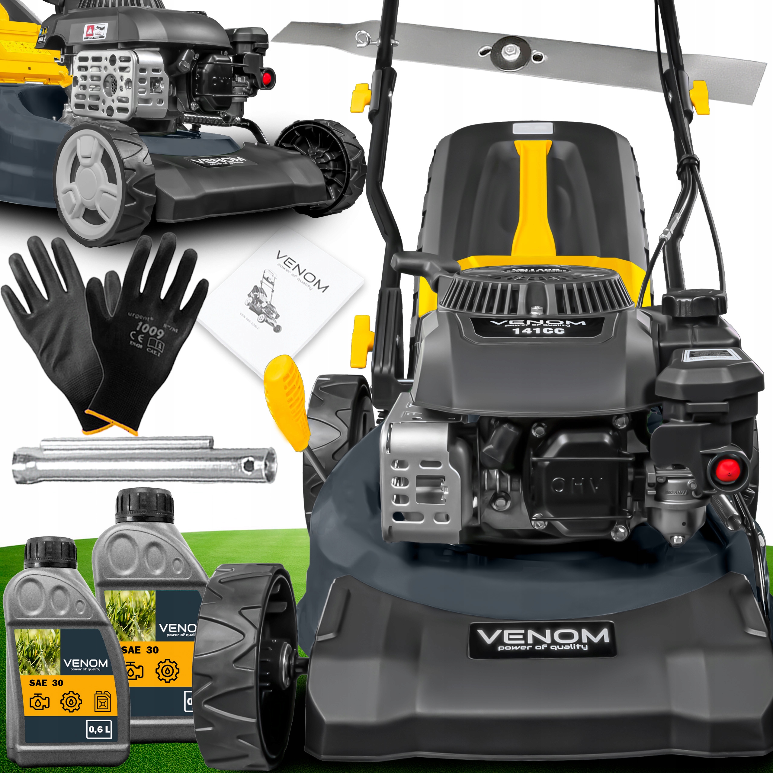 Benzínová Sekačka Na Trávy S Pohonem Venom 146cc, Lehká, Obratná, Nový Model