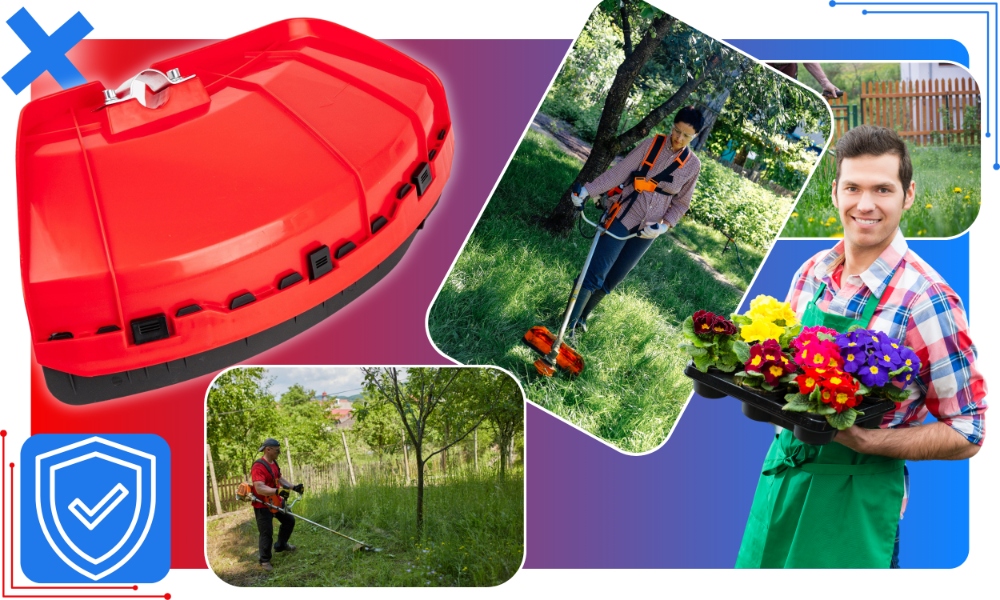 OSŁONA GŁOWICY DO KOSY SPALINOWEJ KOS SPALINOWYCH PODKASZARKI KOMPLETNA Waga produktu z opakowaniem jednostkowym 0.5 kg