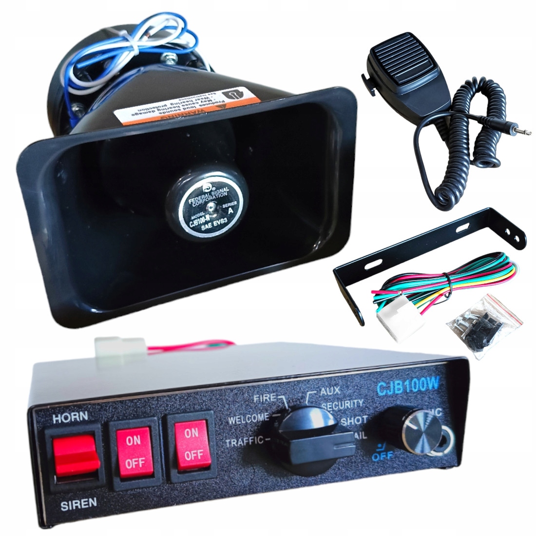 Siréna Megafón 200W Polícia Erka Sanitka Originál