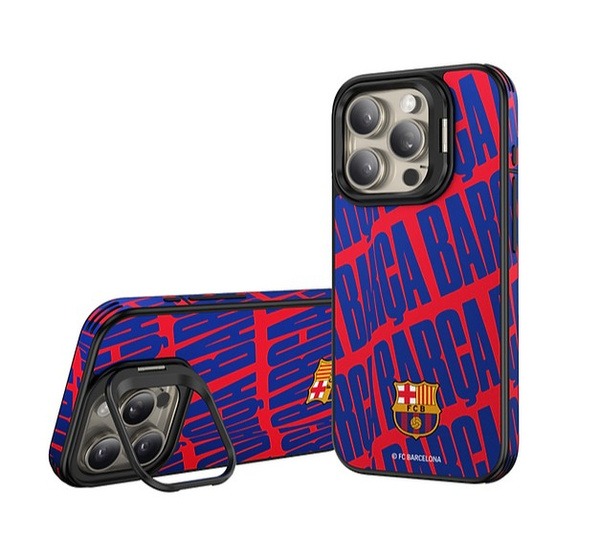 Pouzdro pro iPhone 16 Pro Max Fc Barcelona Kožené magnetické Magsafe Bc