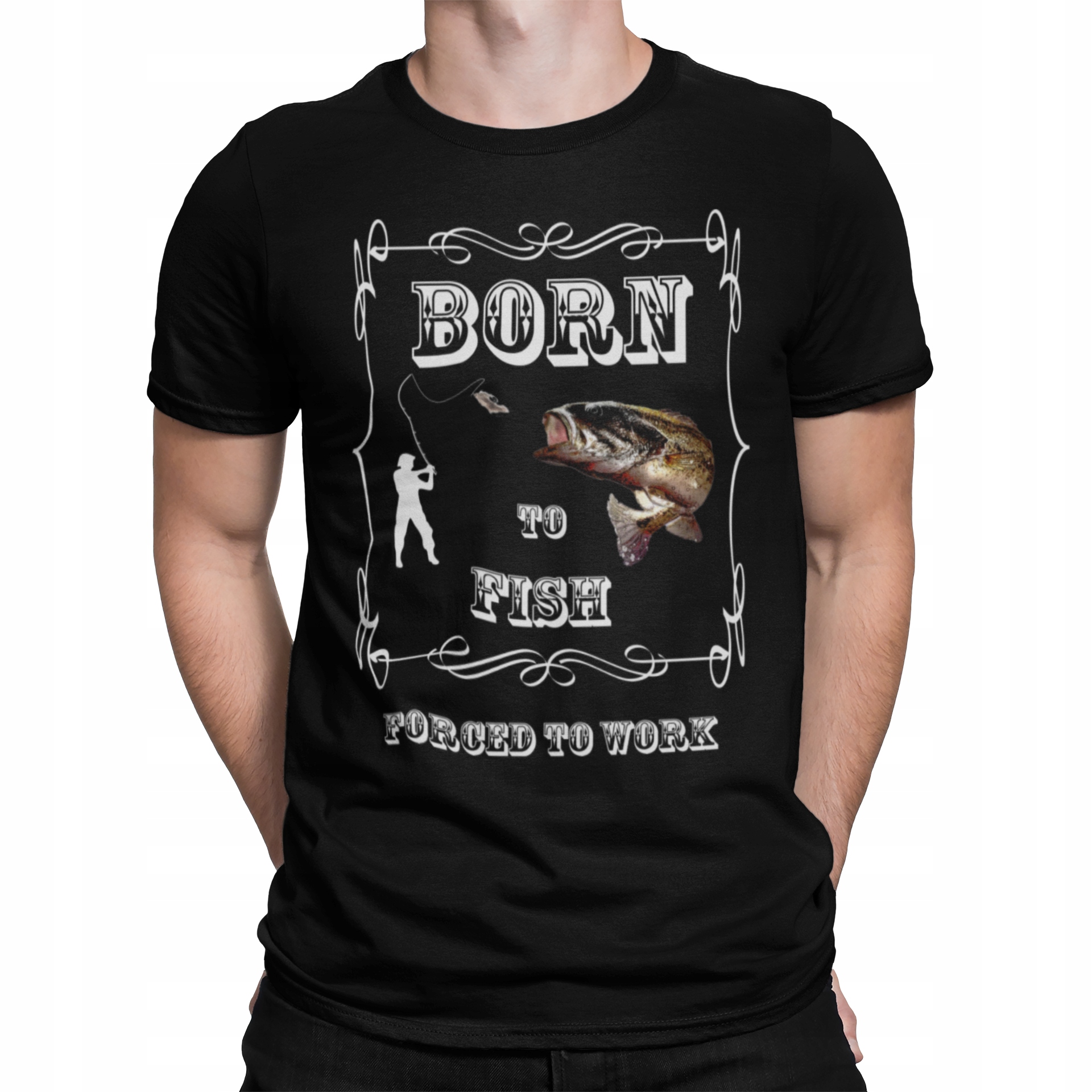 

Koszulka Wędkarska dla wędkarzy Born To Fish 4XL
