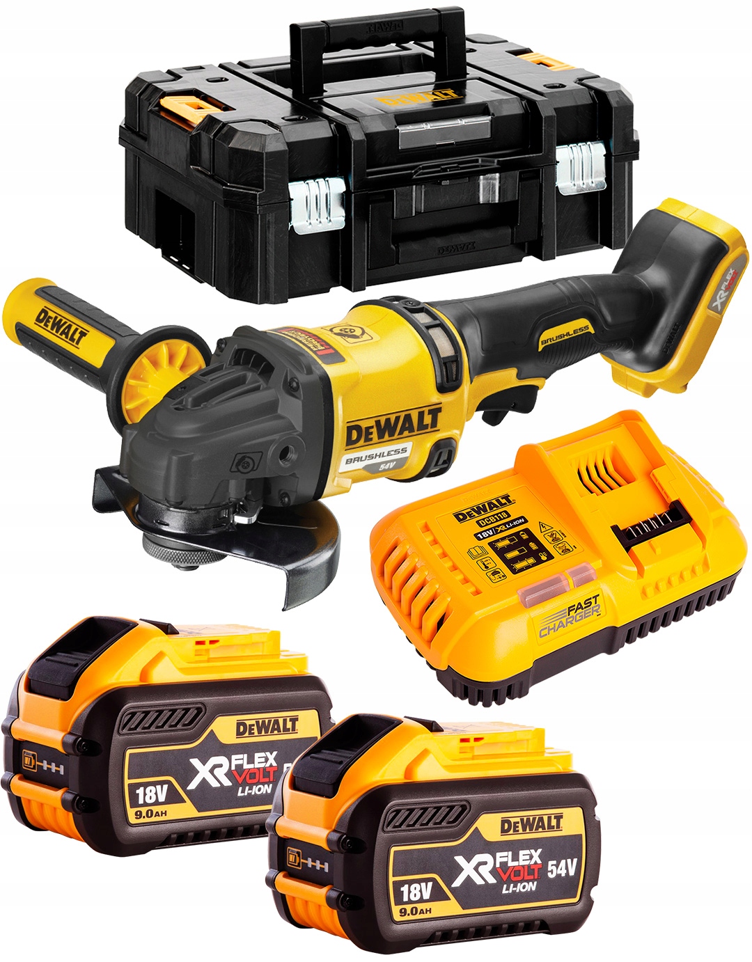 

Szlifierka 125 FlexVolt 54V 2x9Ah DeWALT DCG418X2