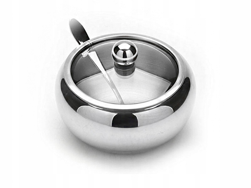 CUKIERNICA z łyżeczką STAL 560ml BRUNBESTE Marka Brunbeste