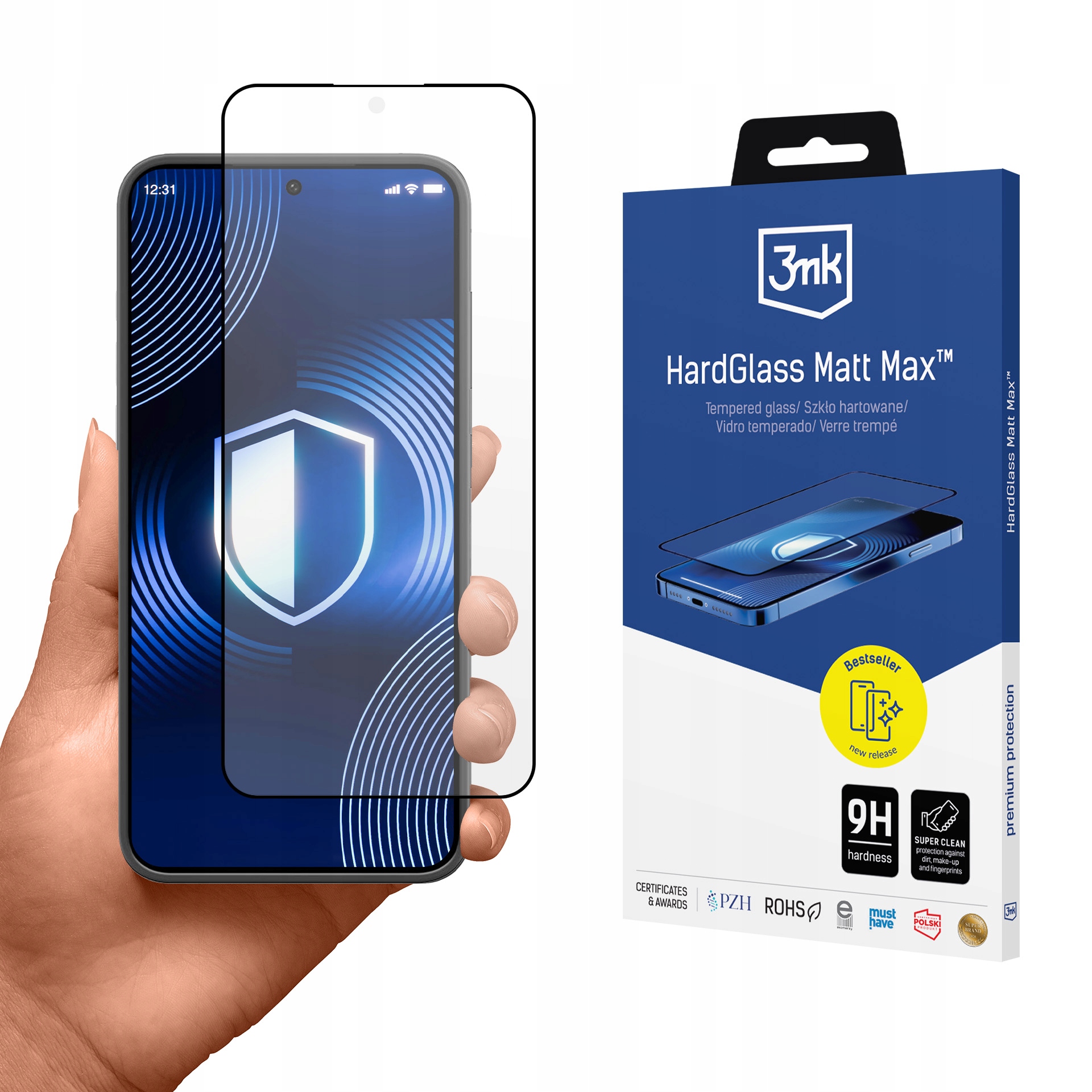 Ochranné matné sklo na displej telefonu Samsung Galaxy S24+ – 3mk HardGlass Matt Max