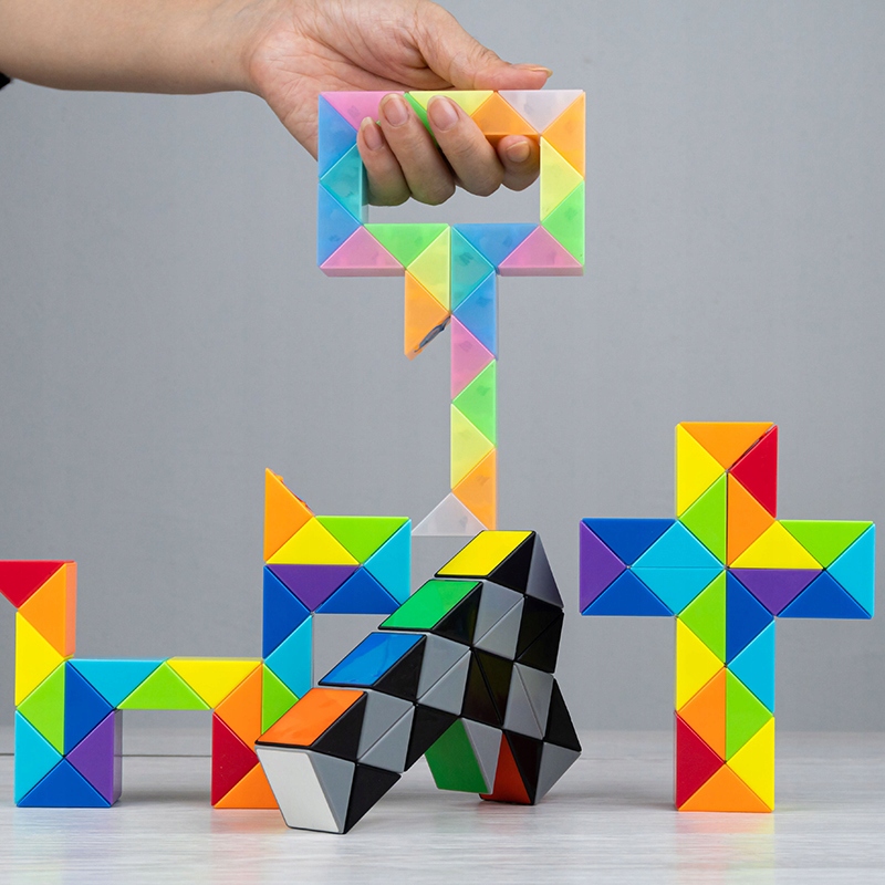 UKLADANKA LOGICZNA ZABAWKA KREATYWNA KOLOROWA ŁAMIGŁÓWKA WĄŻ DLA DZIECI Marka Drobiazgarnia