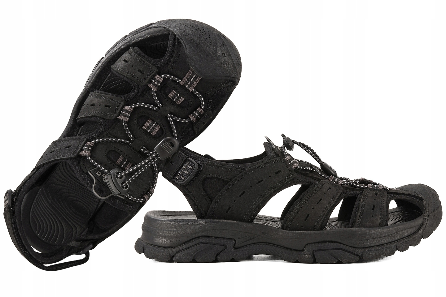 Filippo MS7035 Pánské Sandály Z Plné Kůže Tr černé 45 Černá