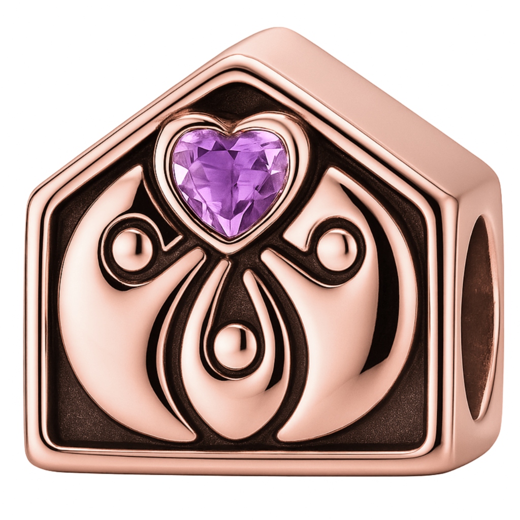 Charms Pozlacený dům Korálek s domečkem Korálek Domeček Dům Stříbro 925