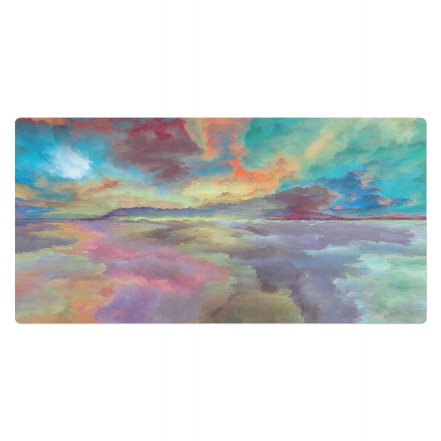 Podkładka Mata Ochronna Biurko Klawiatura Mysz Chmury w pastelach 100x50 cm