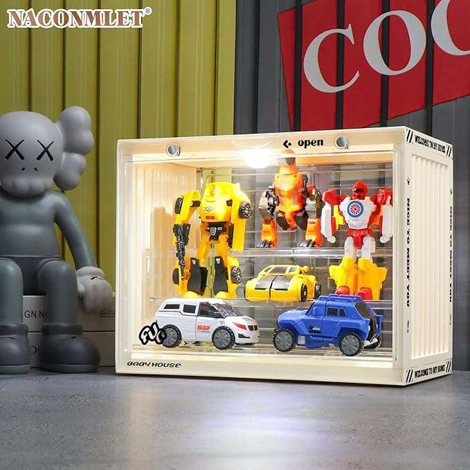 Vitrína Krabička na modely 30x17x23 cm 3 úrovně Béžová