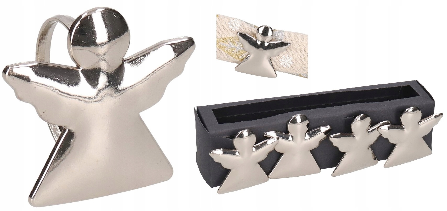 

Świąteczne Obrączki Na Serwetki Pierścienie 4SZT