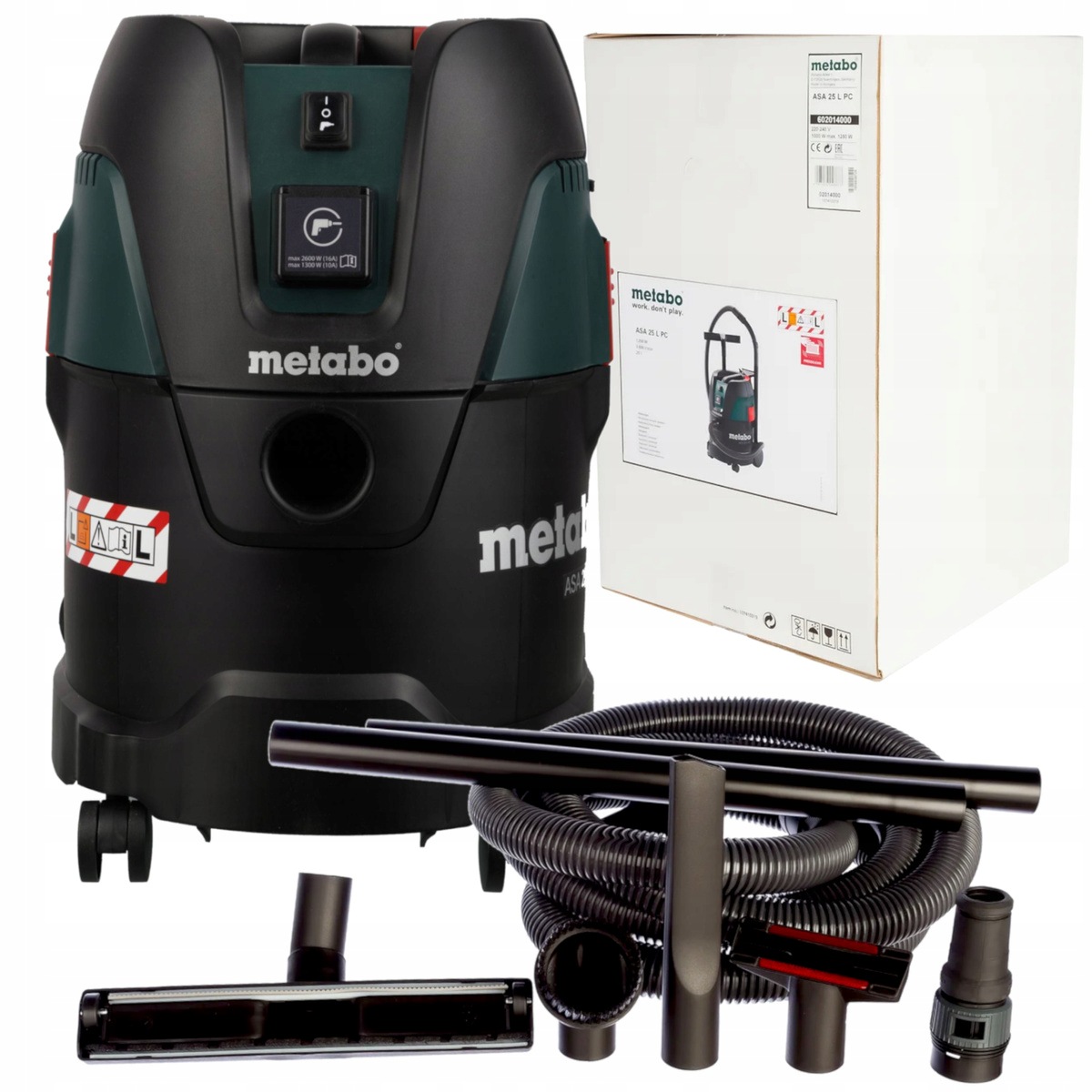 Metabo Asa 25 L Pc 1250W 25l Odkurzacz Przemysłowy Na Mokro 602014000