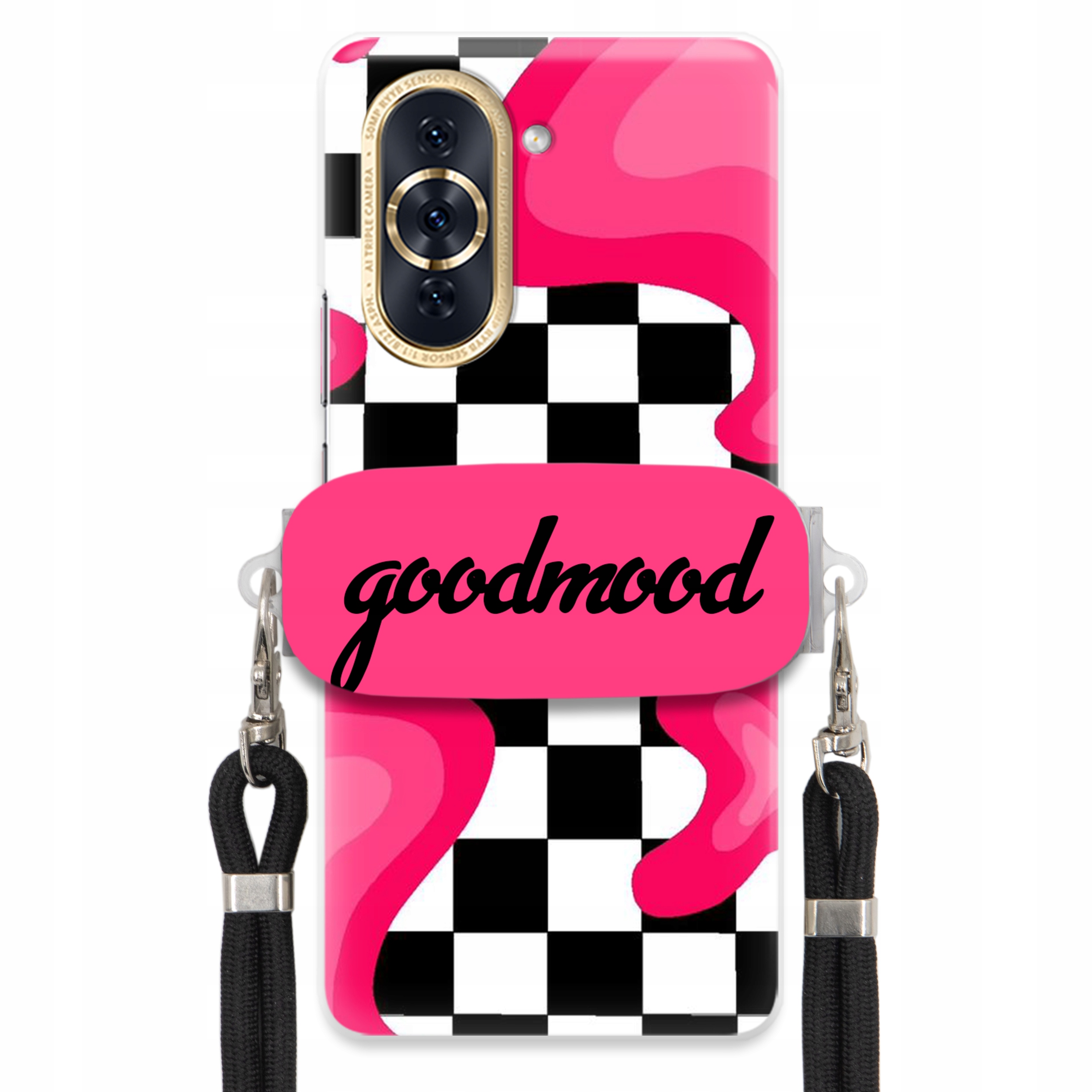 Puzdro Pre Huawei Nova 10 Pro Sada Puzdra Držiak Na Vodítko Čierny Pre Teen Splash