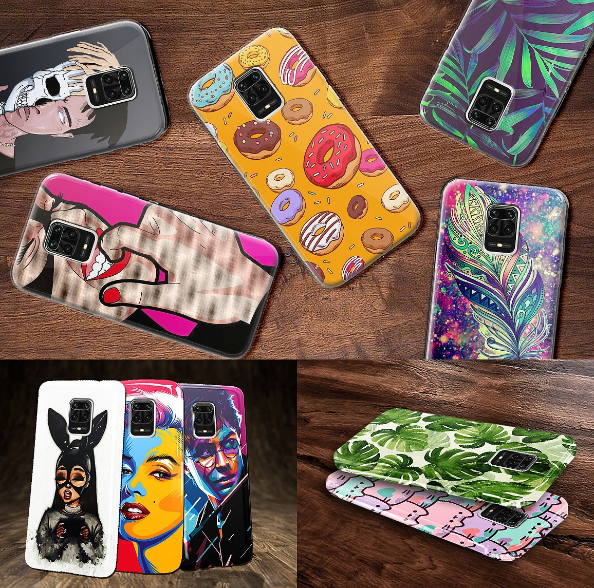 ETUI CASE OBUDOWA NA TELEFON DO XIAOMI REDMI NOTE 9S 9 PRO WZORY + SZKŁO Marka Inna