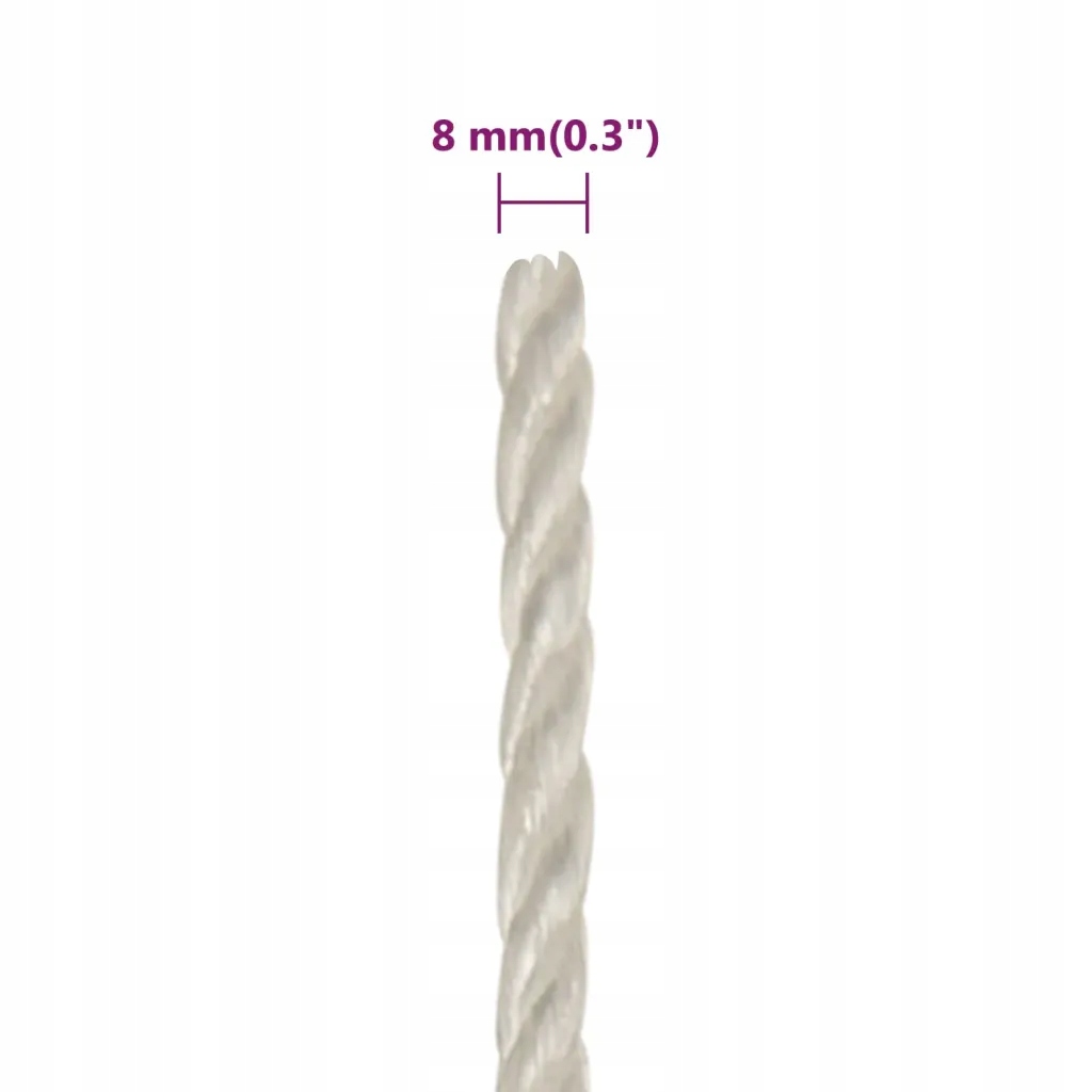Linka robocza, biała, 8 mm, 50 m, polipropylen Kod producenta 8720287132516