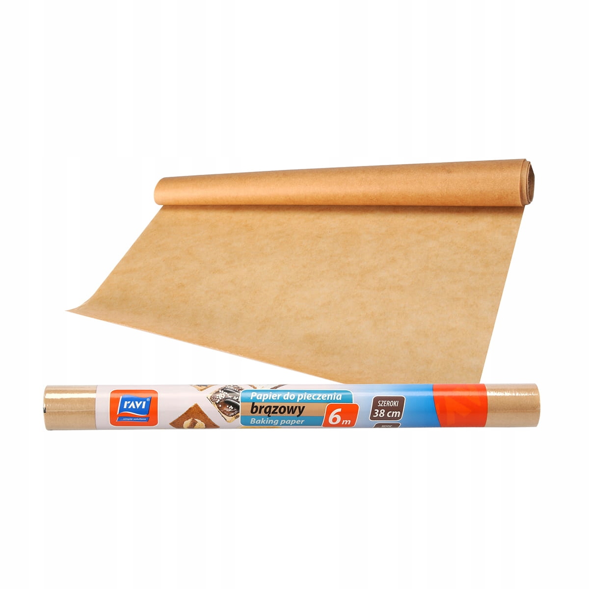 

Papier pieczenia brązowy silikonowany 6 m x 38 cm