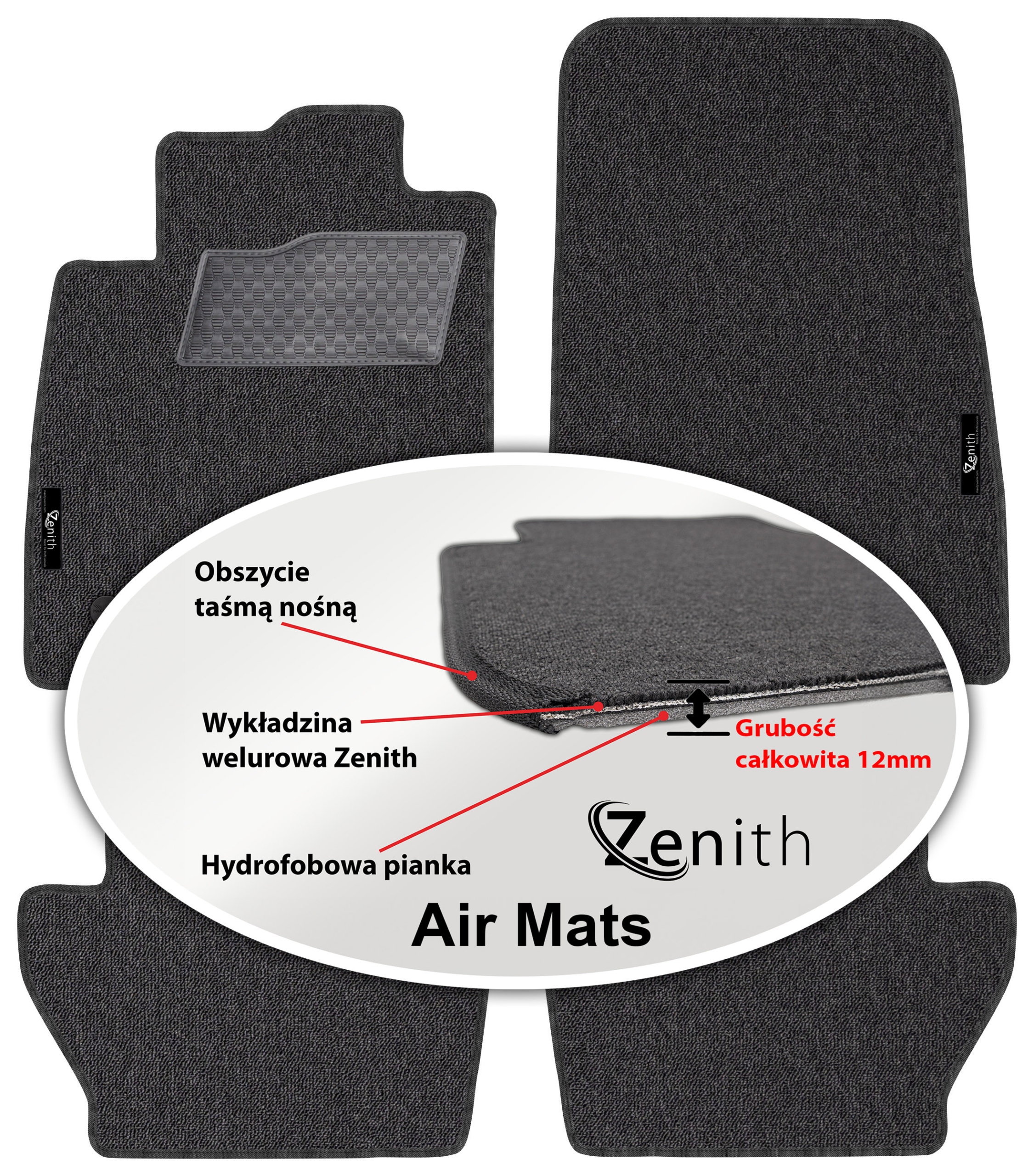 Ford Fiesta MK7 2017 Velúrové koberčeky do auta Zenith Air Mats