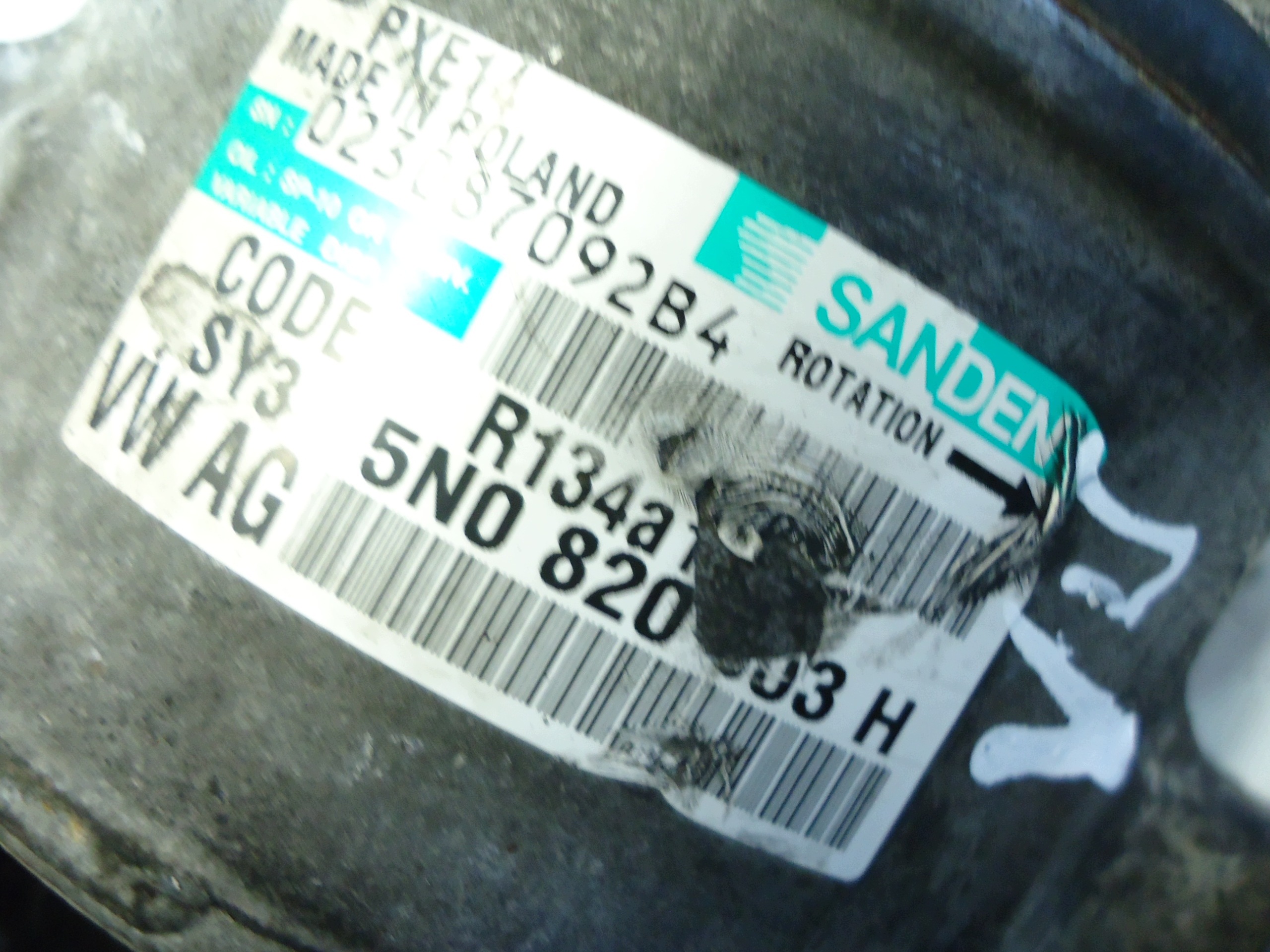 VW AUDI SKODA 2.0TDI klimakompressor 5N0820803H