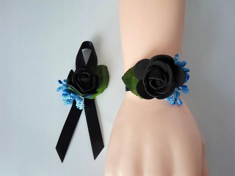 KM20 _D * Kotylion + przypinka * ślub studniówka Rodzaj kotylion