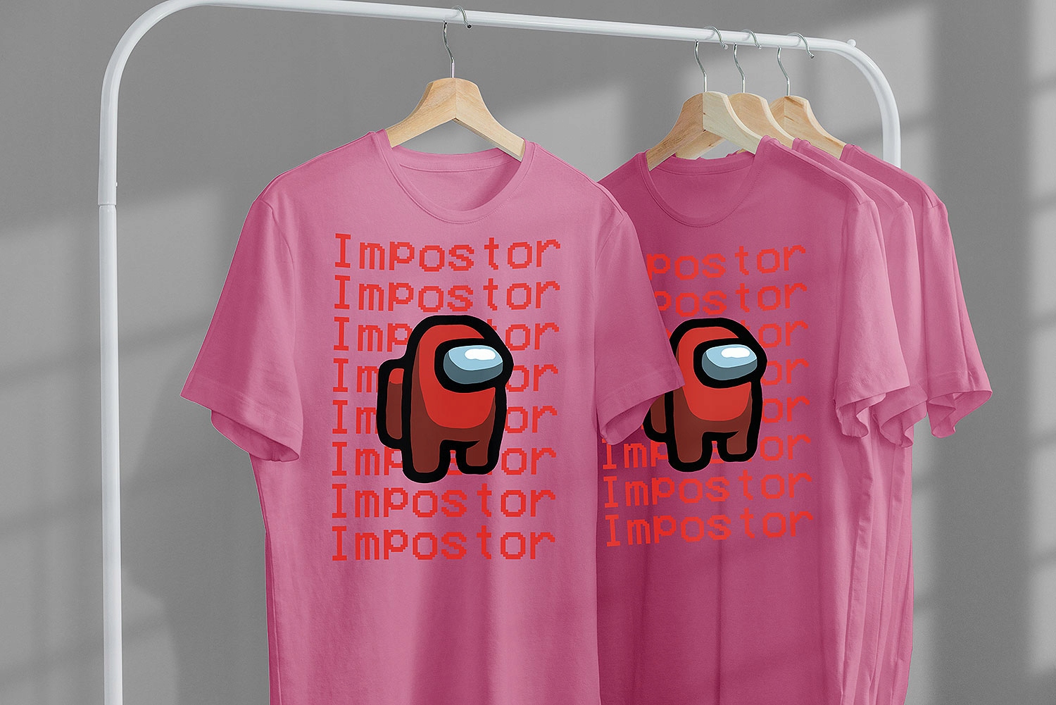 T-SHIRT KOSZULKA AMONG US IMPOSTOR 128 JAKOŚĆ Dekolt okrągły