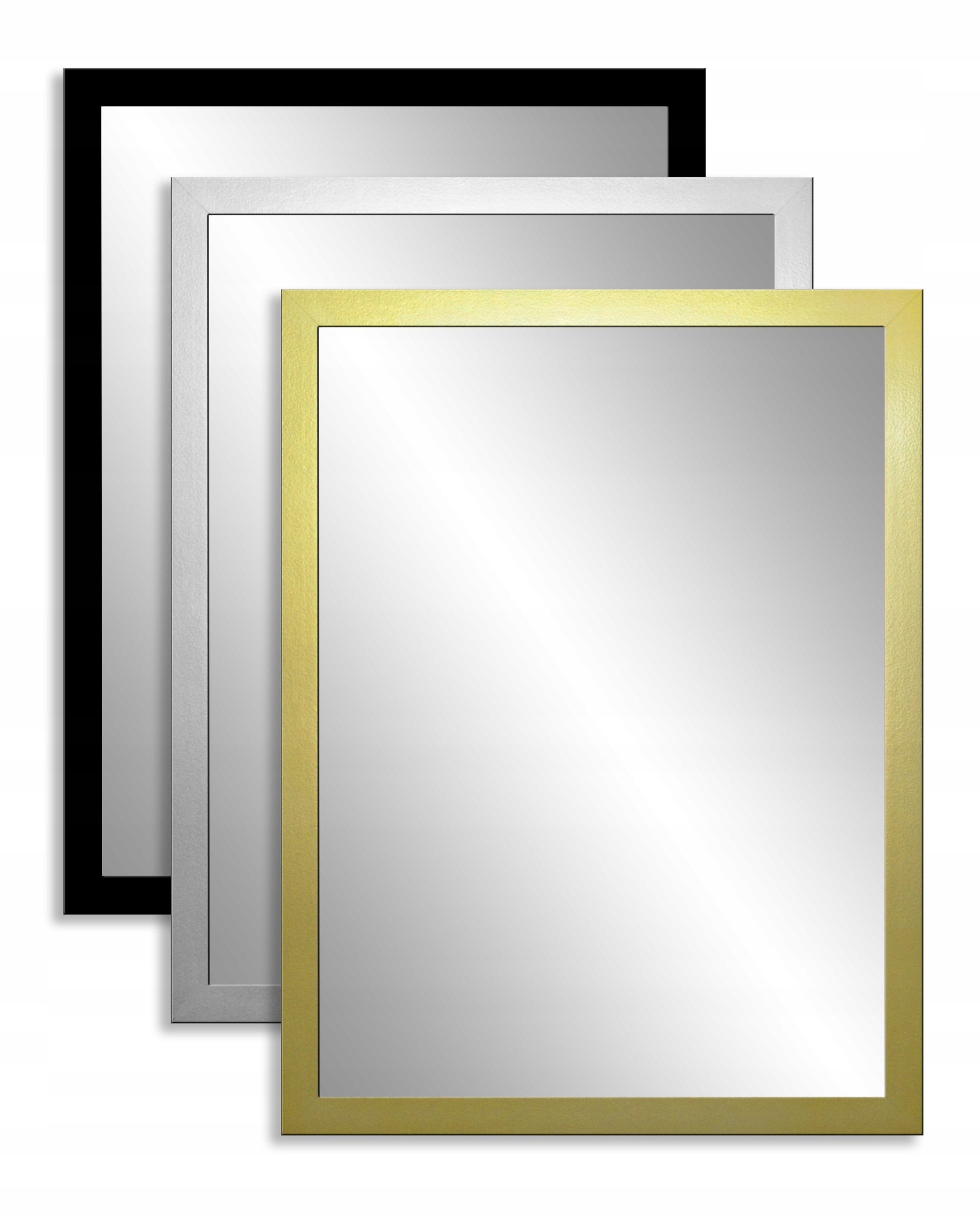 LUSTRO CZARNE LOFT 70x40 PROSTOKĄT ALUMINIUM Typ lustra ścienne