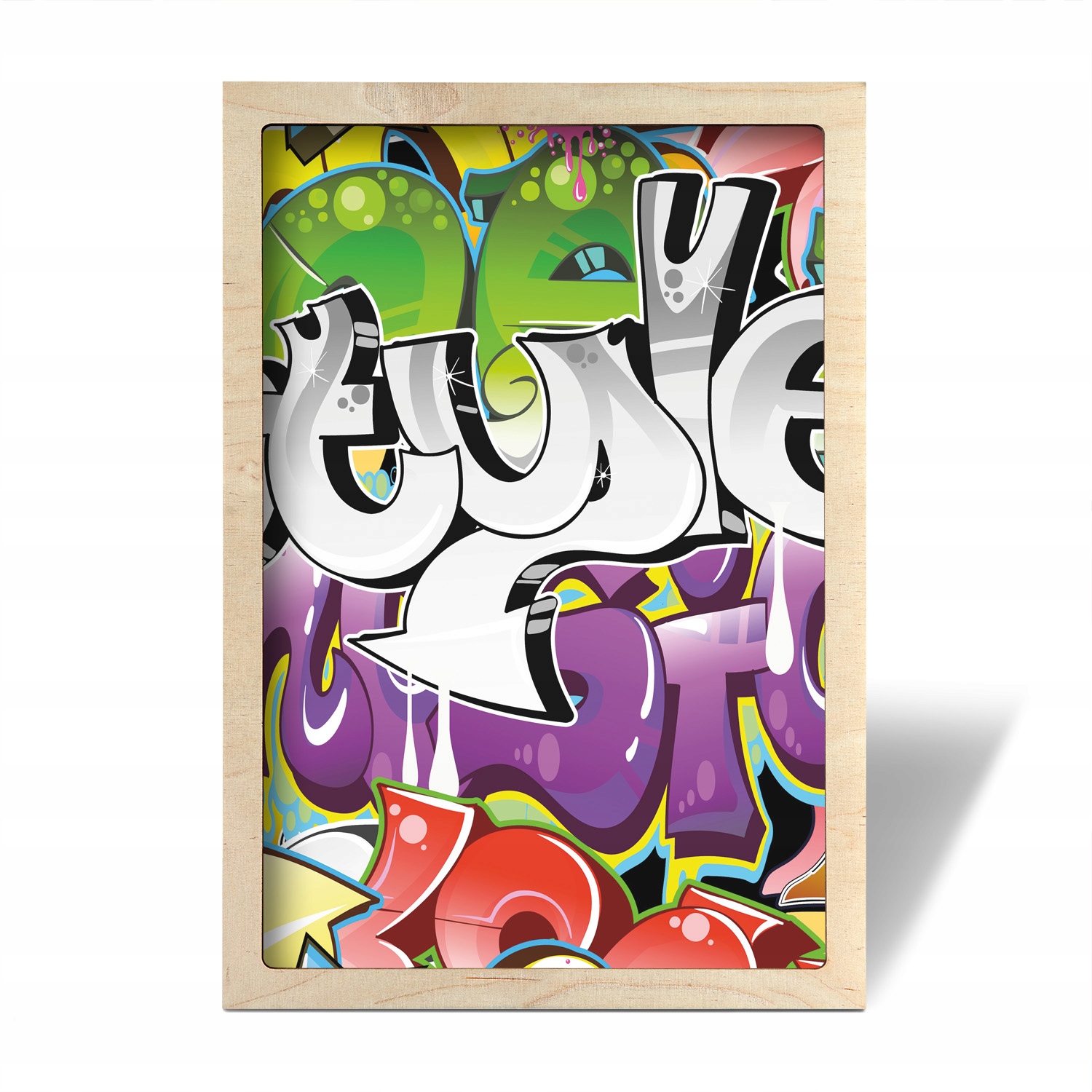 Obraz v rámu na zeď Nápisy graffiti 45x65 cm