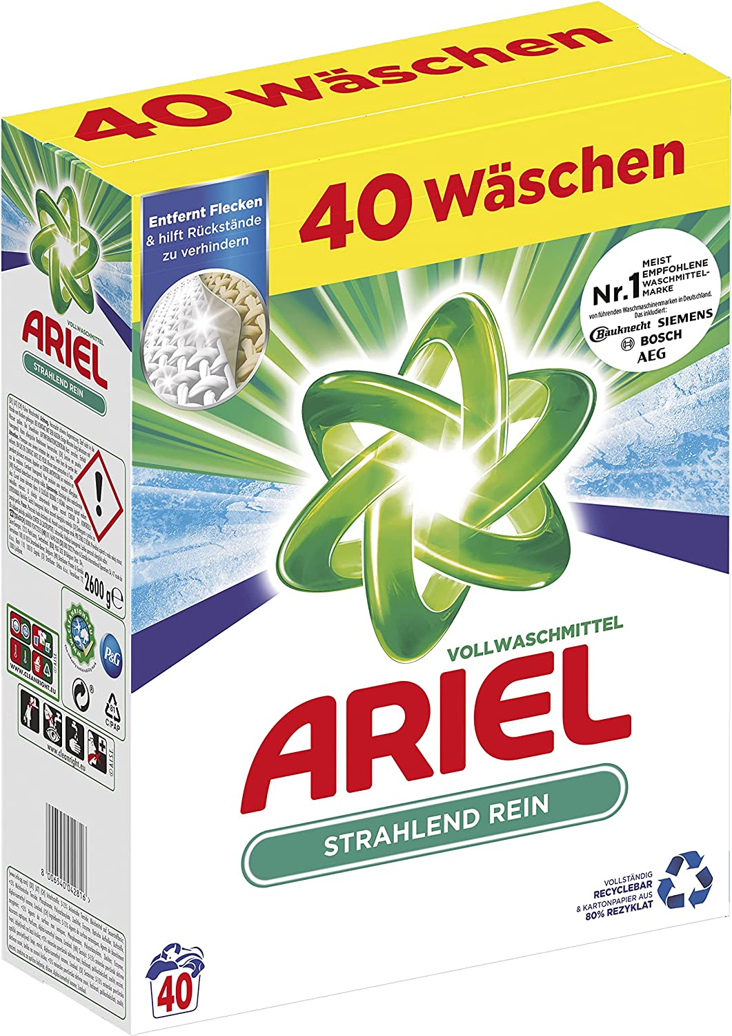 

Proszek do prania Ariel Universal 2,6 kg 40 prań