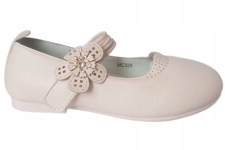 RÓŻOWE BUTY BALERINY ELEGANCKIE R.32 WKŁADKA SKÓRA PROFILOWANE P2-74 Rozmiar 32