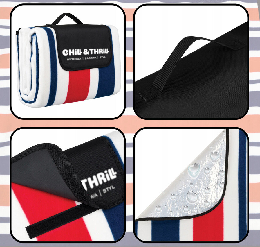 KOC PIKNIKOWY PLAŻOWY IZOLACJA DUŻA MATA WODOODPORNA OGRODOWA XXL 200x200cm Rodzaj koc