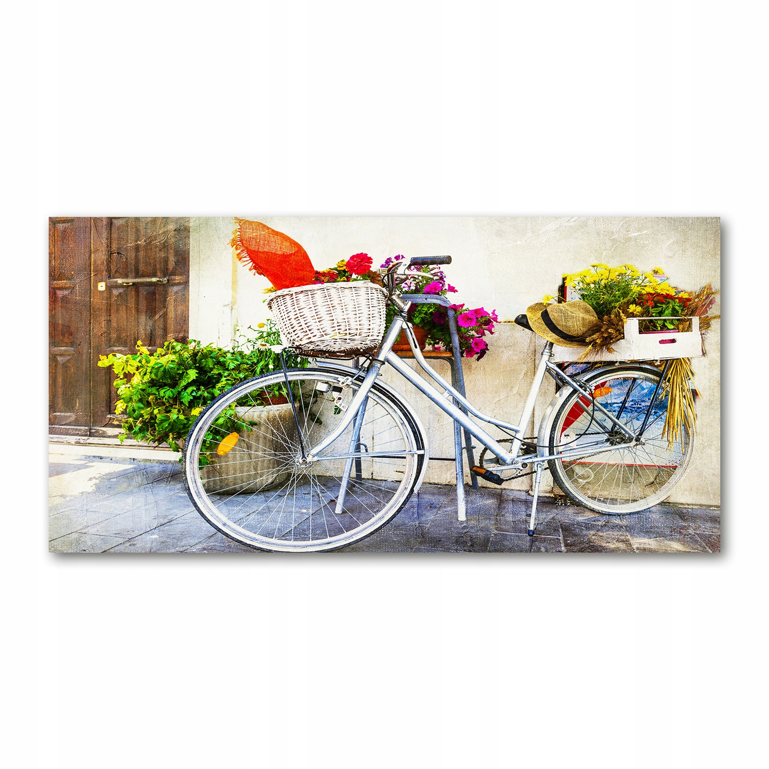 

Foto obraz na szkle akrylowym Biały rower 120X60cm