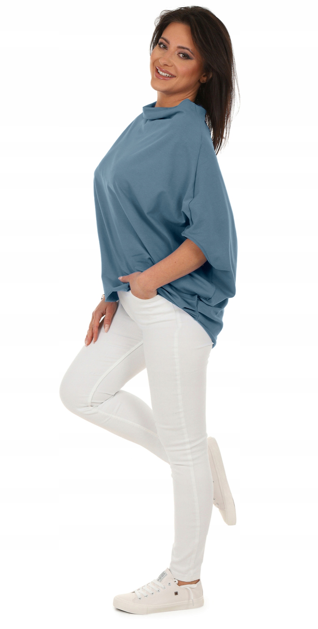 F626 Luźna TUNIKA bluzka oversize KIMONO Model F626N