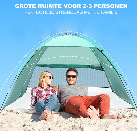 Namiot plażowy dla 2-4 osób - Ochrona UV - 50+ Marka inna marka