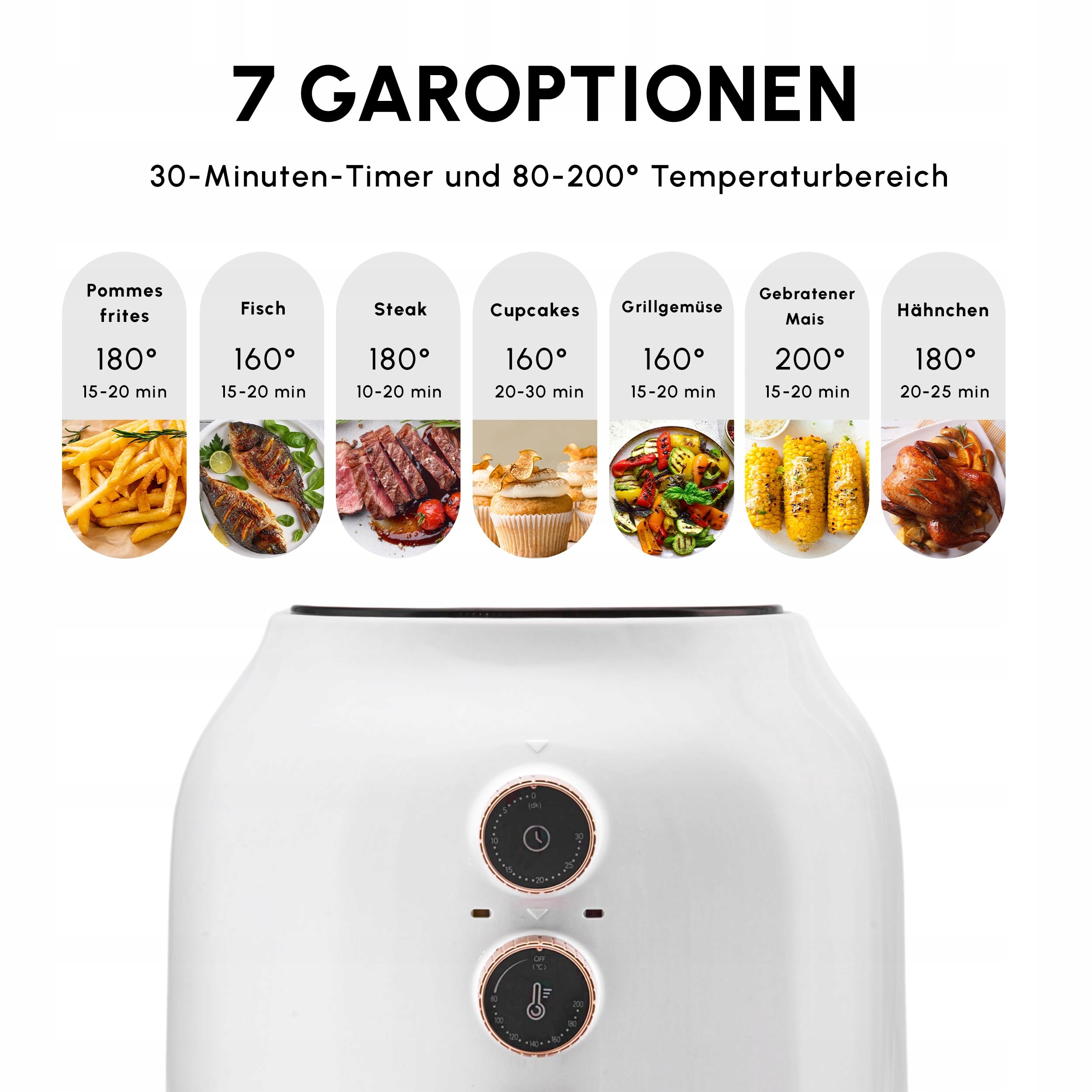 KARACA Frytkownica Beztłuszczowa 3.5L 1300W Energooszczędna Zdrowe Smażenie — miniatura 5